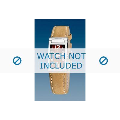 Festina horlogeband F16230 / F16230/40 F16230/4 Leder Beige 18mm + wit stiksel Festina horlogeband F16230 / F16230/40 F16230/4 Leder Beige 18mm + wit stiksel