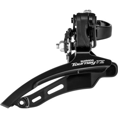 Shimano Voorderailleur 6/7-speed tourney tz fd-tz510 - down swing - lage klem ø31,8 mm - 48t - zwart/zilver