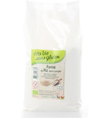 Rijstmeel halfvolkoren glutenvrij bio 1 Kilogram Rijstmeel halfvolkoren glutenvrij bio 1 Kilogram