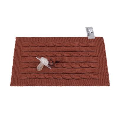 Baby's Only speendoekje Cable Classic Brique Baby's Only speendoekje Cable Classic Brique