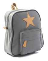 Smallstuff rugzak junior 7 liter canvas grijs/beige - thumbnail