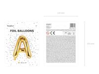 Folieballon Goud Letter &apos;A&apos; - 35cm - thumbnail