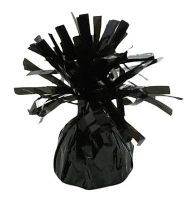 Globos Folie ballongewicht zwart, 170gram