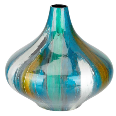 Vaas keramiek - vaas Blue Queen, bol - vaas blauw