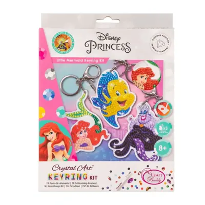 Brandunit Diamond painting - disney&apos;s little mermaid sleutelhangers