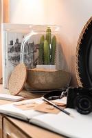 J-Line voorraadpot Roxy - glas|kurk - transparant - small - thumbnail