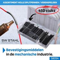 SW STAHL Sw-stahl holle splint-/veerpennen assortiment "s8054" sort. hollow dowel pins sw steel - thumbnail