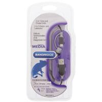 Bandridge bbm39400b10 2-in-1 data en oplaadkabel usb micro-b male + lightningadapter - a male 1.00 m zwart - thumbnail