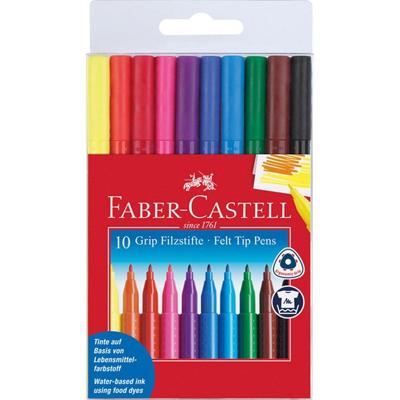 Faber Castell Viltstiften GRIP Colour - etui 10 stuks