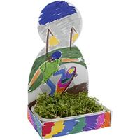 Creativ Company Waterkersbakje met figuur, persoon, h: 20 cm, wit, 6 set/ 1 doos - thumbnail