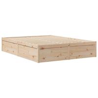Bedframe zonder matras massief grenenhout 140x190 cm - thumbnail