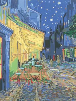 Ravensburger Creart schilderen op nummer - cafe terrace van gogh