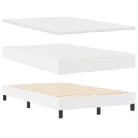 Bedframe met matras met matras Wit 120 x 190 cm Kunstleer - thumbnail