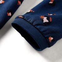 Kinderjurk met lange mouwen 116 marineblauw - thumbnail