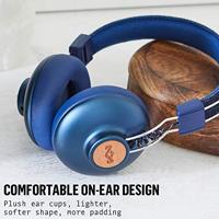 HOUSE OF MARLEY EM-JH133-DN Positive Vibration 2 Bt, Draadloze Bluetooth On-Ear Hoofdtelefoon, Geluidsisolatie, Premium Geluid, Microfoon, Opladen Via Usb, 10 Uur Batterijduur, Denim, Eén maat, blauw - thumbnail