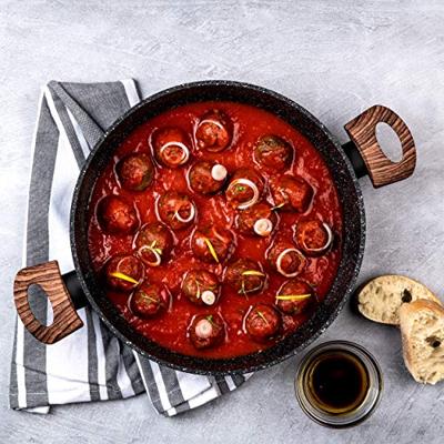 Westinghouse Hapjespan / sauteuse Marble Wood ø 32 cm / 6 liter - standaard anti-aanbaklaag