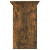 Bureau 80x45x74 cm bewerkt hout gerookt eikenkleurig - thumbnail