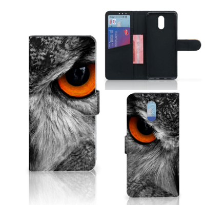 Nokia 2.3 Telefoonhoesje met Pasjes Uil Nokia 2.3 Telefoonhoesje met Pasjes Uil