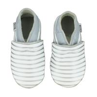 Oxxy babyslofjes streepjes wit zilver OUTLET-20 - thumbnail