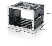 Gator Cases GRR-6L polyetheen doubledoor trolley-flightcase 6U - thumbnail