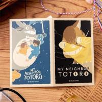 My Neighbor Totoro Sticker Catbus & Flying Totoro Retro - thumbnail