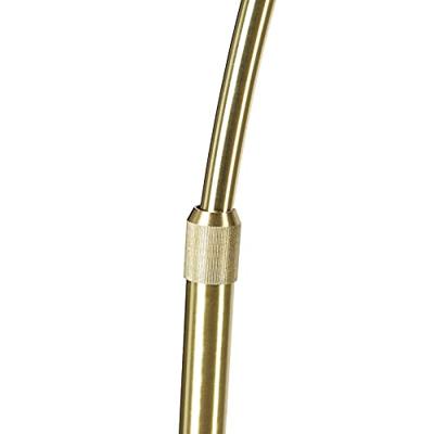 QAZQA Booglamp messing met witte marmeren voet verstelbaar - XXL QAZQA Booglamp messing met witte marmeren voet verstelbaar - XXL