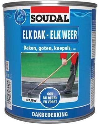 Soudal elk dak - elk weer | zwart | 750 ml - 101523