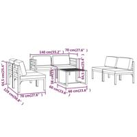 7-delige Loungeset met kussens aluminium antracietkleurig - thumbnail
