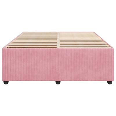 Bedframe fluweel roze 140x200 cm