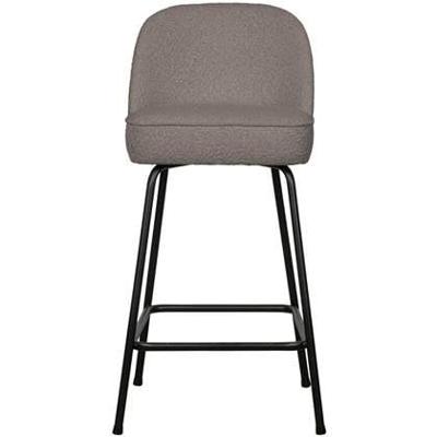 WOOOD Barkruk 'Vogue' Bouclé, kleur Nougat (zithoogte 65cm)