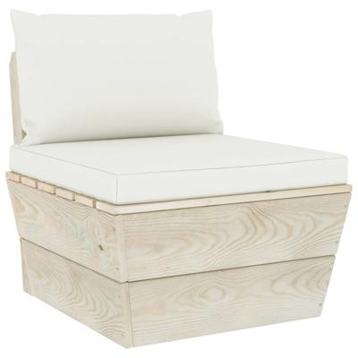 VidaXL Palletkussens 2 st oxford stof crèmewit