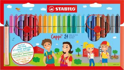Viltstift stabilo cappi 168/24 m 24st assorti | 6 stuks