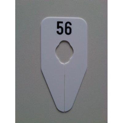 Maataanduider ovaal zwart/wit 54