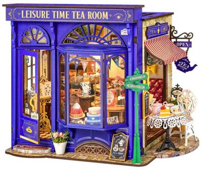 Robotime Leisure Time Tea Room Miniatuurhuis Bouwpakket Modelbouw