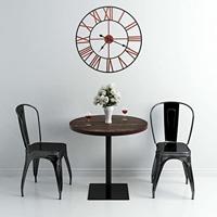 Wandklok 58 cm metaal rood - thumbnail