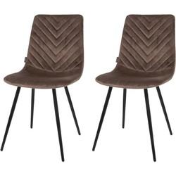 Eetkamerstoel set2 Lynn taupe 85cm