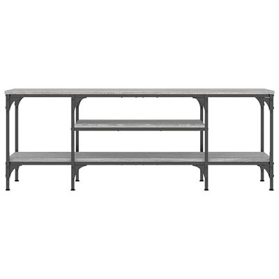 Tv-meubel 121x35x45 cm bewerkt hout en ijzer grijs sonoma eiken Tv-meubel 121x35x45 cm bewerkt hout en ijzer grijs sonoma eiken