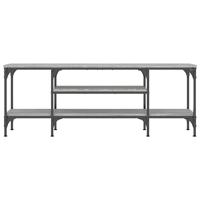 Tv-meubel 121x35x45 cm bewerkt hout en ijzer grijs sonoma eiken - thumbnail