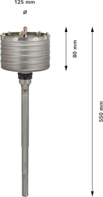 Bosch Accessoires Doosboor SDS-max-9 125 x 310 x 430 mm, 8 1st - F00Y145201 - thumbnail