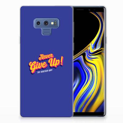 Samsung Galaxy Note 9 | Siliconen hoesje | met naam Never Give Up