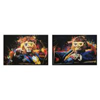 Schilderij met LED Home ESPRIT Zwart Modern 93 X 3 X 63 CM (2 Stuks) - thumbnail