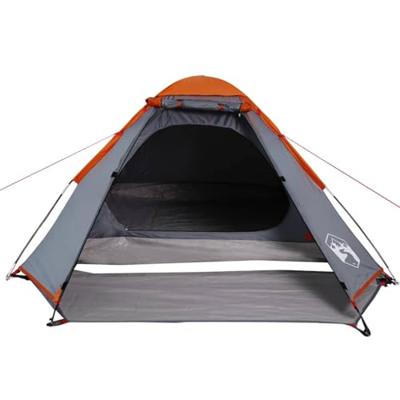 VidaXL Koepeltent 2-persoons waterdicht grijs en oranje VidaXL Koepeltent 2-persoons waterdicht grijs en oranje