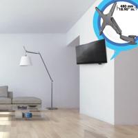 Manhattan 461641 TV-beugel Voor curved TVs, In hoogte verstelbaar, Kantelbaar, Zwenkbaar 53,3 cm (21) - 152,4 cm (60) Draaibaar, In hoogte verstelbaar, - thumbnail