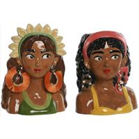 Home ESPRIT Multicolour Tropisch 21 x 16 x 25 cm (2 Stuks) - thumbnail