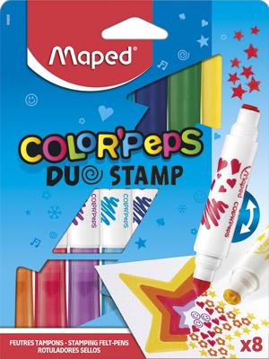 Maped color&apos;peps duo stamp viltstiften 8 stuks