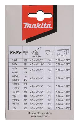 Makita Accessoires ketting 092 rnd 3/8x1,3 s62 - 191h13-1