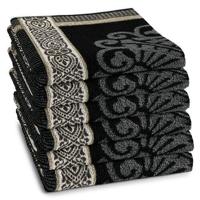 DDDDD Keukendoek Rozet grijs 6 stuks - thumbnail