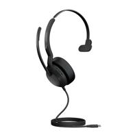 Jabra JABRA Evolve2 50 MS monaural USB-C On Ear headset Zwart - thumbnail