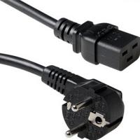 ACT AK5185 230V Stroomkabel CEE7/7 Male (Haaks)/C19 Zwart - 1,8 meter - thumbnail