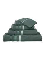 Vandyck Vandyck Prestige Lines douchelaken 70x140 Forest Green - thumbnail